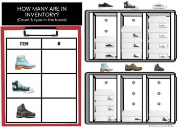 Counting Inventory - Shoe Store (typing) Boom Cards - Image 3
