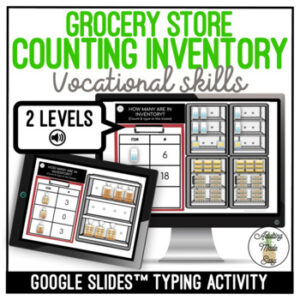 Counting Inventory - Grocery Store - Typing Google Slides Activity