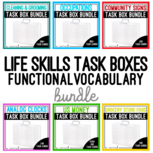 Life Skills Task Box Functional Vocabulary BUNDLE