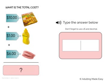 Shopping List Addition - 3 items - Level 1 Typing Boom Cards - Image 3