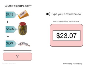 Shopping List Addition - 3 items - Level 2 Typing Boom Cards - Image 2