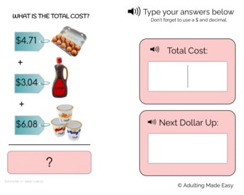 Shopping List Addition - 3 items - Level 3 Typing Boom Cards - Image 3