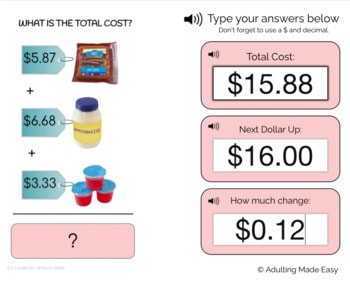 Shopping List Addition - 3 items - Level 4 Typing Boom Cards - Image 2