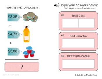 Shopping List Addition - 3 items - Level 4 Typing Boom Cards - Image 3