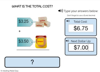 Shopping List Addition - 2 items - Level 3 Typing Boom Cards - Image 2