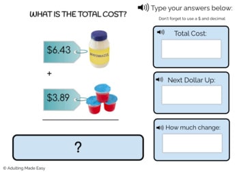 Shopping List Addition - 2 items - Level 4 Typing Boom Cards - Image 3