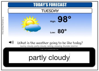 Weather Forecast - 1 Day Fahrenheit Typing Boom Cards - Image 2