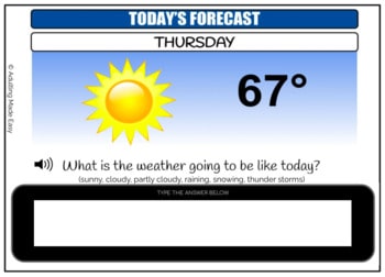 Weather Forecast - 1 Day Fahrenheit Typing Boom Cards - Image 3