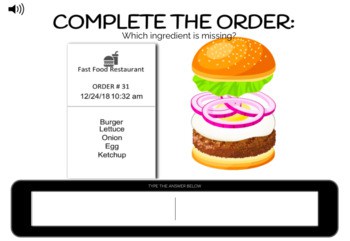 Complete The Order - Burgers Typing Boom Cards - Image 3