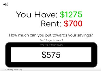 Budgeting for Savings Level 1 Typing Boom Cards - Image 2