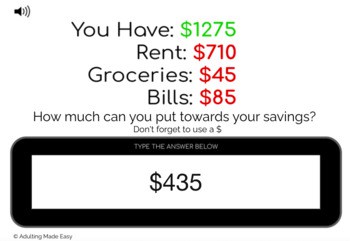 Budgeting for Savings Level 3 Typing Boom Cards - Image 2