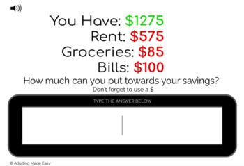 Budgeting for Savings Level 3 Typing Boom Cards - Image 3