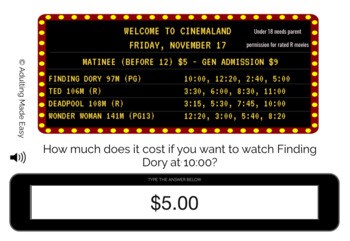 Community Schedules - Movie Theater - Typing Boom Cards - Image 2