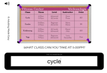 Community Schedules - Fitness Center - Typing Boom Cards - Image 2
