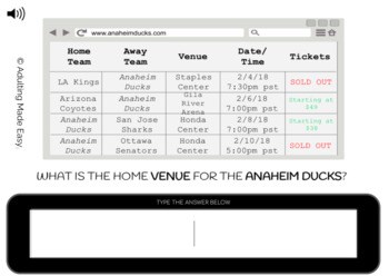 Community Schedules - Hockey Team Schedule - Typing Boom Cards - Image 3