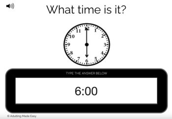 Analog Clocks - Time to the Hour - O'clock - Typing Boom Cards - Image 2