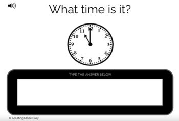 Analog Clocks - Time to the Hour - O'clock - Typing Boom Cards - Image 3