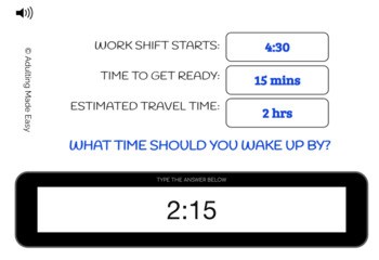 Leaving for Work on Time - Level 2 - Typing Boom Cards - Image 2