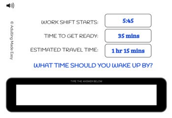 Leaving for Work on Time - Level 2 - Typing Boom Cards - Image 3