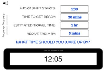 Leaving for Work on Time - Level 3 - Typing Boom Cards - Image 2