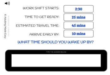 Leaving for Work on Time - Level 3 - Typing Boom Cards - Image 3