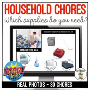 Chores - Which Supplies Do You Need? Boom Cards