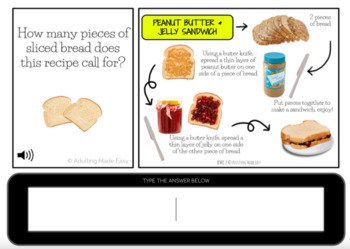 Reading Recipes PB & J Level 2 Typing Boom Cards - Image 3