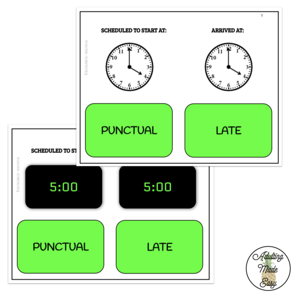 Being Punctual Digital Task Cards - Image 2