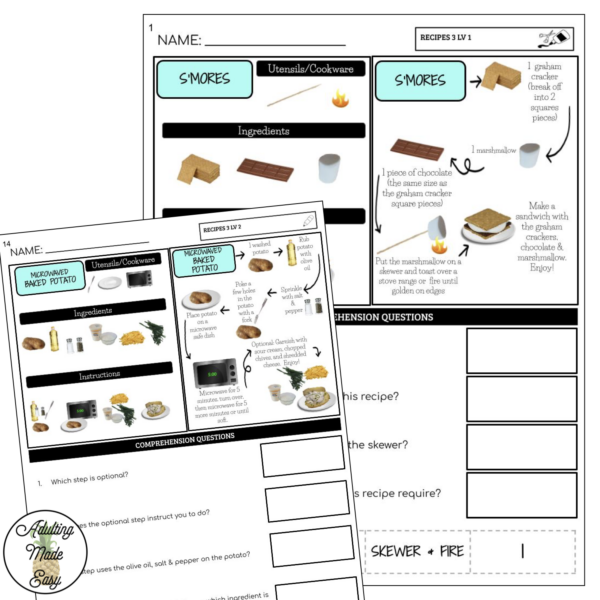 Reading Simple Recipes Worksheets - Image 4