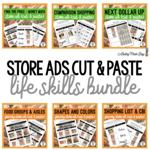 Store Ads Life Skills {Cut & Paste} Activities BUNDLE
