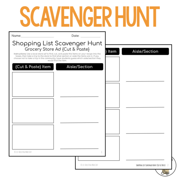 Shopping List & CBI - Store Ad {Cut & Paste} Worksheets - Image 3