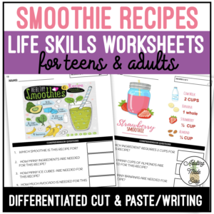 Reading Smoothie Recipes Worksheets