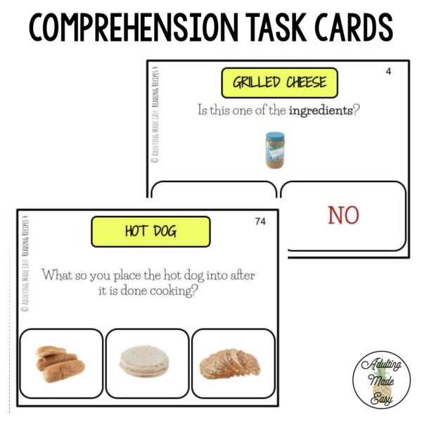 Reading Simple Recipes 2 Task Cards - Image 3