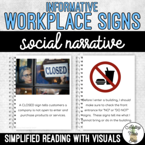 Unit 10 Informative Workplace Signs - Social Narrative
