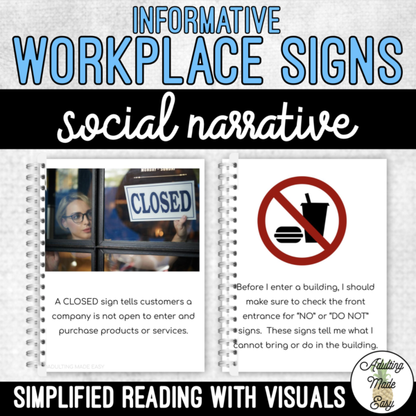 Unit 10 Informative Workplace Signs - Social Narrative