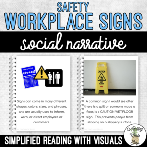 Unit 10 Safety Workplace Signs - Social Narrative