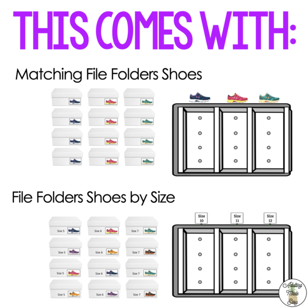 Stock The Shelf (Shoe Store) File Folders & Task Cards