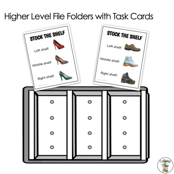 Stock The Shelf (Shoe Store) File Folders & Task Cards