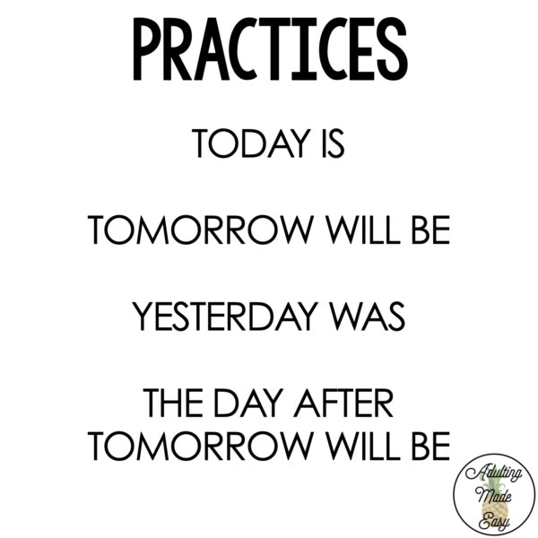 Today, Tomorrow, & Yesterday Calendar Digital Task Cards - Image 3