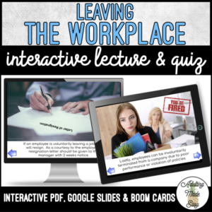 Unit 12 Leaving The Workplace - Digital Interactive Lecture