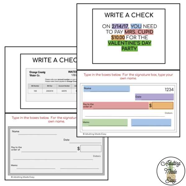 Writing Checks & Receipts Worksheets and Google Slides - Image 4
