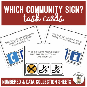 Which Community Sign Mobility Training Task Cards