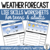 Reading Weather Forecasts Worksheets