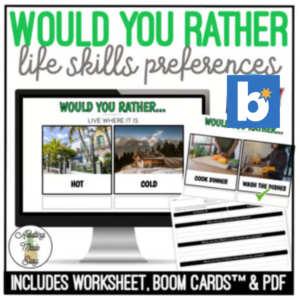 Would You Rather - Life Skills Preferences Activity