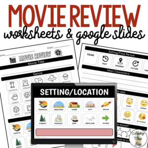 Movie Review Worksheet & Google Slides