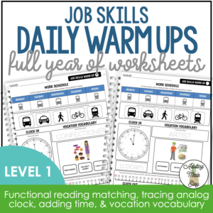 Job Skills Daily Warm Up Worksheets Level 1