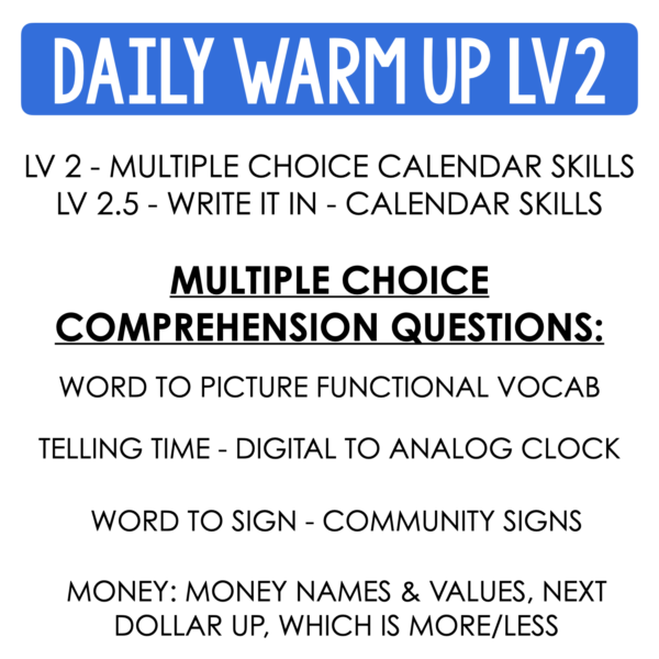 Life Skills Daily Warm Up Worksheets BUNDLE - Image 3
