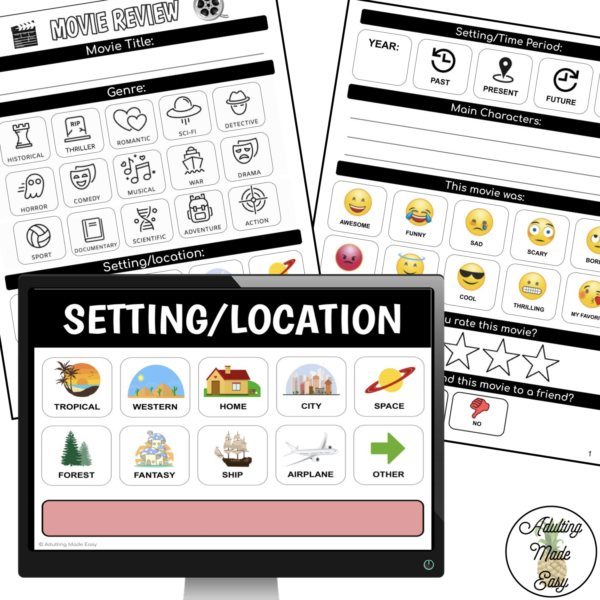 Movie Review Worksheet & Google Slides - Image 2