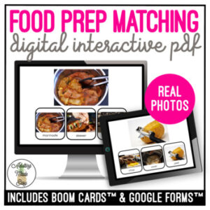 Food Prep Matching Digital Task Cards
