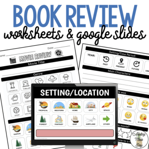 Book Review Worksheet & Google Slides
